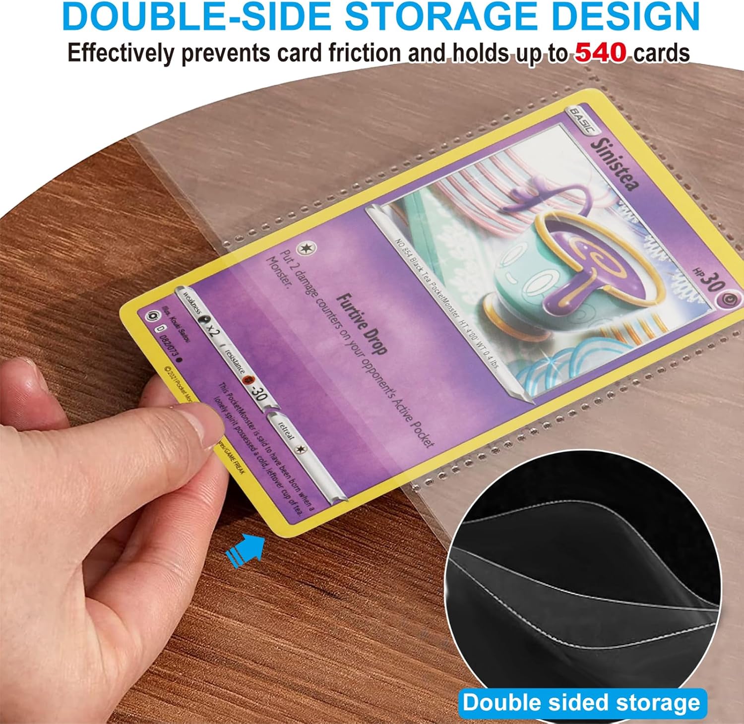 540 Pockets Double-Sided Tradi - Pokemon Binder Card avaliação e preço
