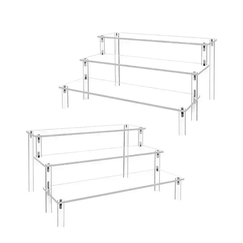 1-4 Tier Acrylic Display Stand - Pop Display Shelf avaliação e preço