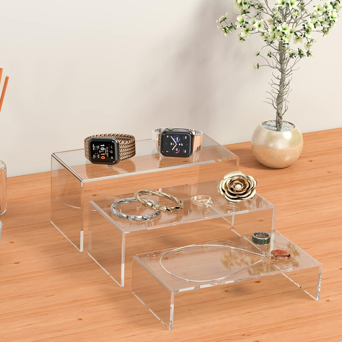 3 pieces of acrylic display sh - Pop Display Shelf avaliação e preço
