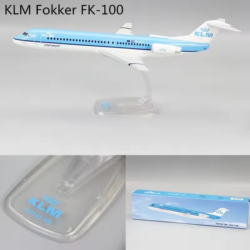 1/100 Scale Air /KLM FK-100/SM - Model Airplane Plastic avaliação e preço