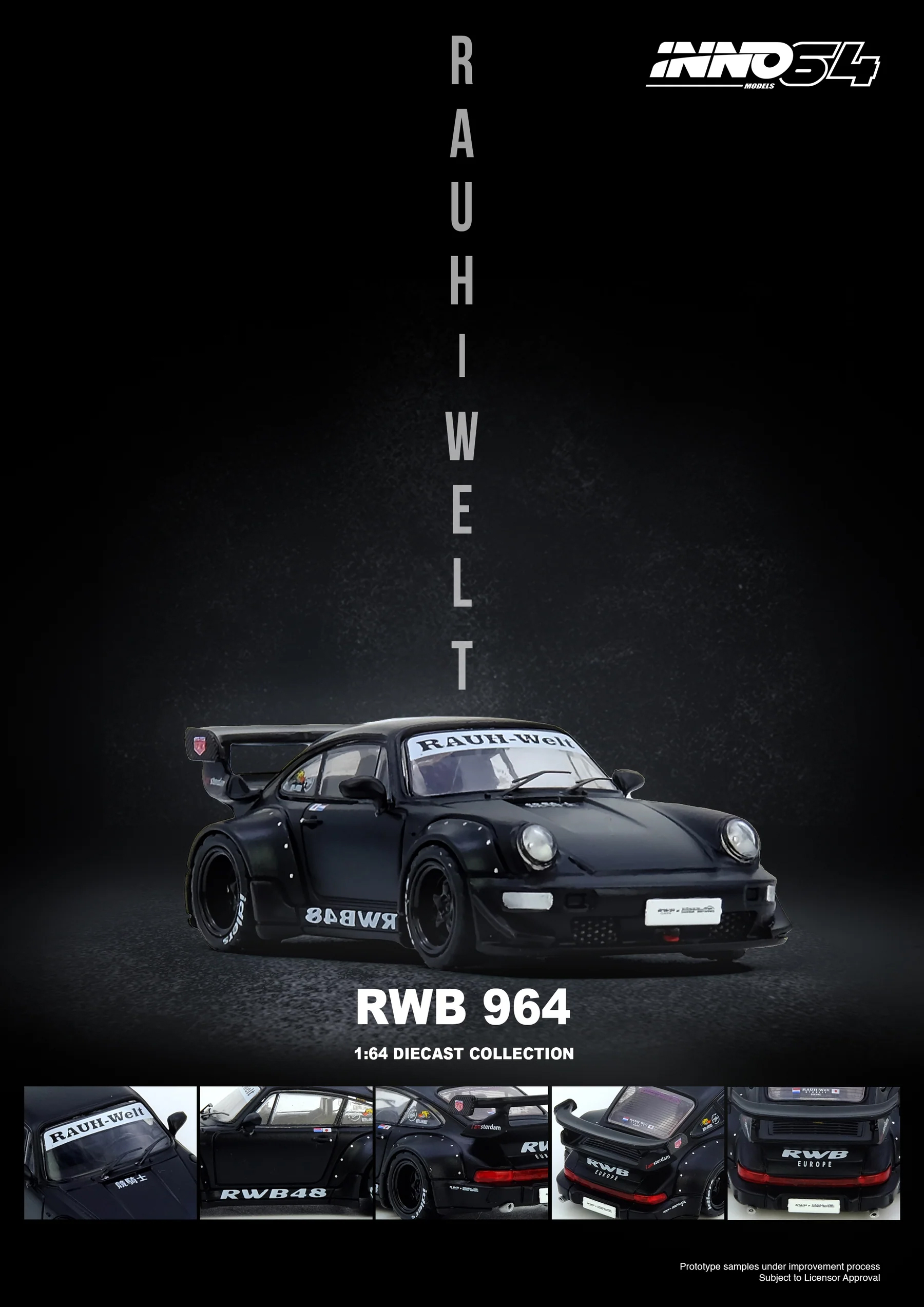 INNO64 1:64 Porsche 911 RWB 96 - Die Cast Car 1 64 avaliação e preço