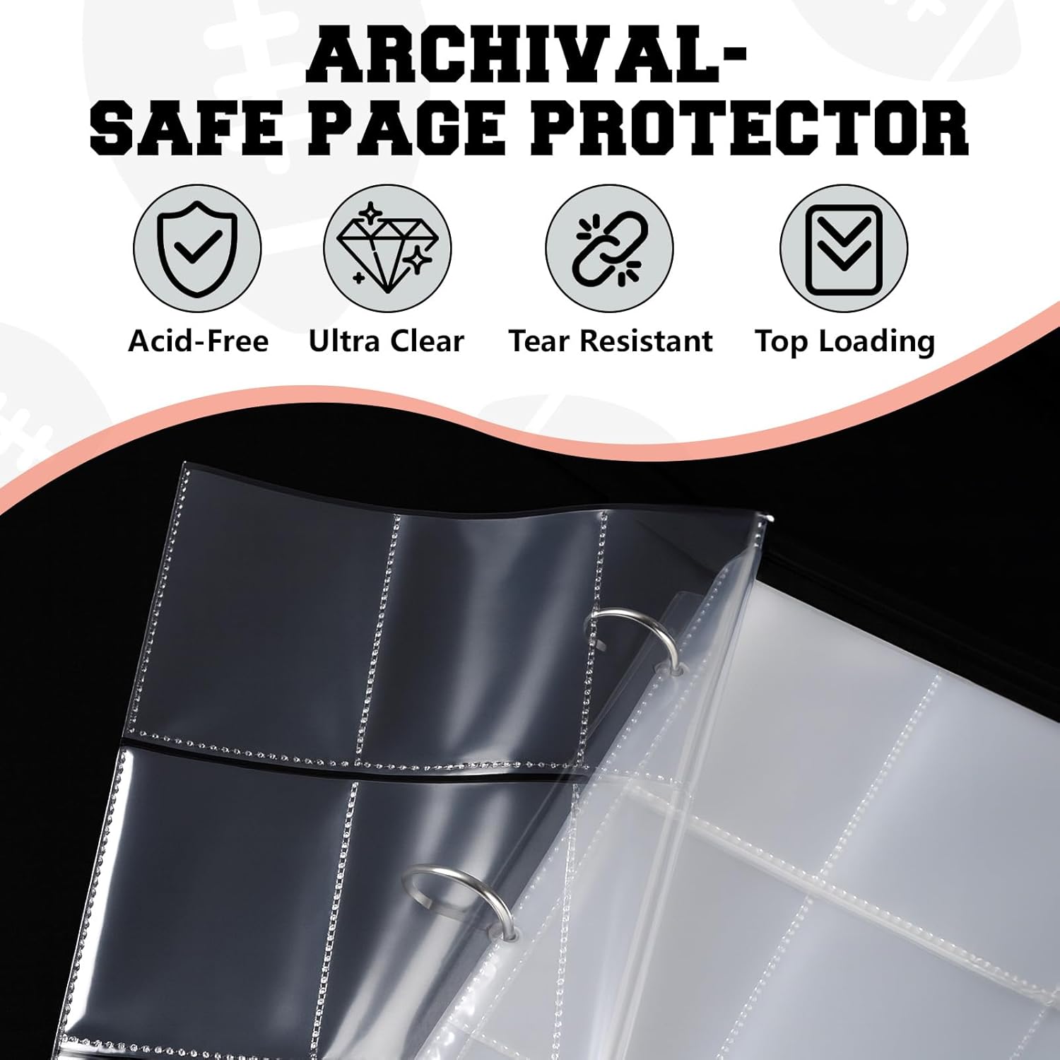 Football Card Binder 9-Pocket  - Trading Card Binder avaliação e preço