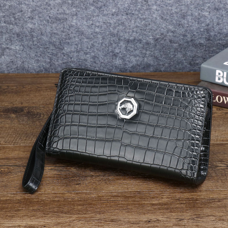 Men's Genuine Leather Clutch B - Card Top Loader avaliação e preço
