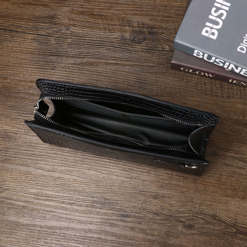 Men's Genuine Leather Clutch B - Card Top Loader avaliação e preço