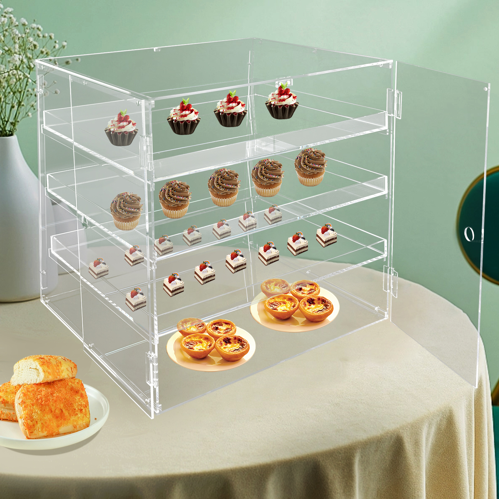 18.7×17.71×17.71inch 3-tier Ac - Display Case Acrylic avaliação e preço