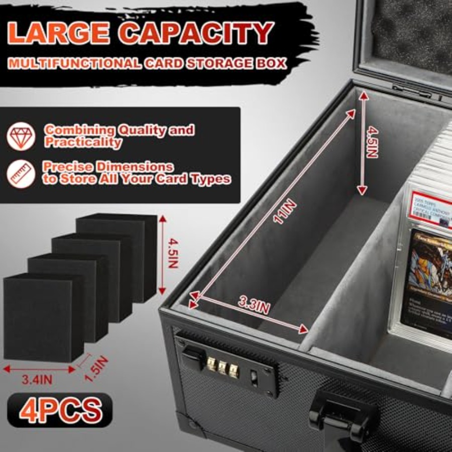 Graded Card Storage Box Holds  - Card Top Loader avaliação e preço