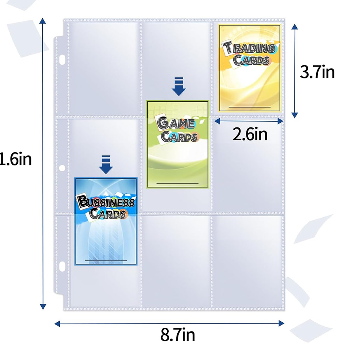 50 Pack 9 Pocket Card Sleeves  - Trading Card Binder avaliação e preço