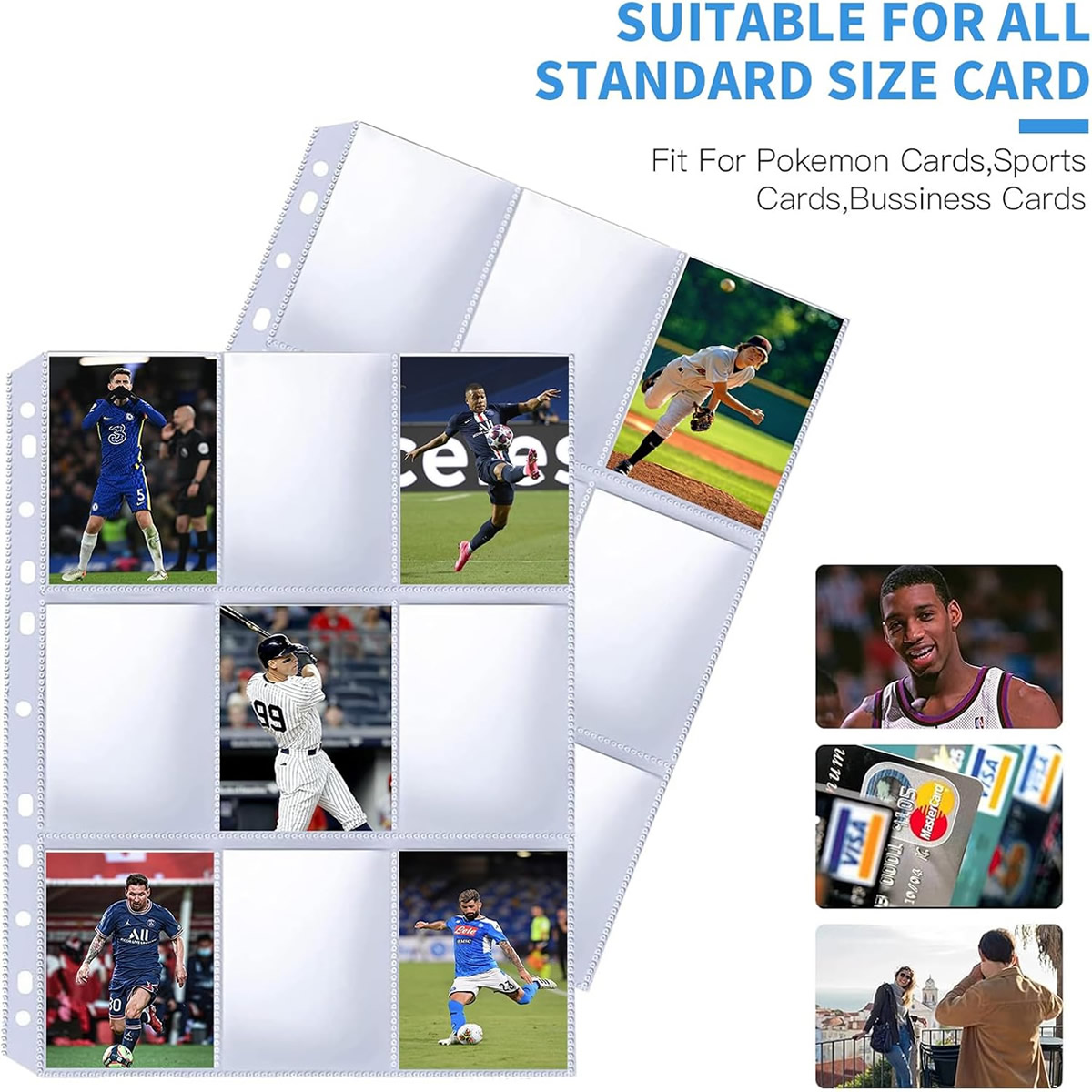 50 Pack 9 Pocket Card Sleeves  - Trading Card Binder avaliação e preço