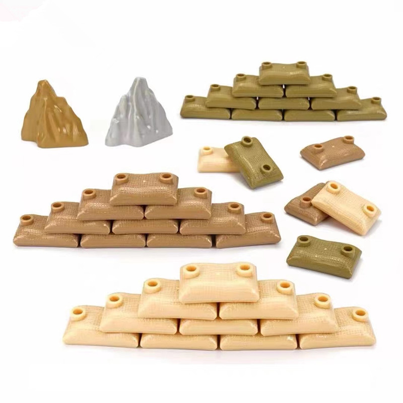 50PCS MOC Military Sandbag Bui - Lego Minifigure Holder avaliação e preço