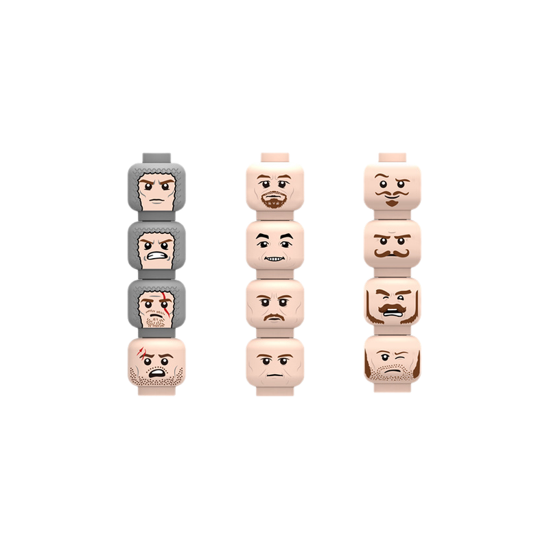 Injured Emotional Face Heads B - Lego Minifigure Holder avaliação e preço