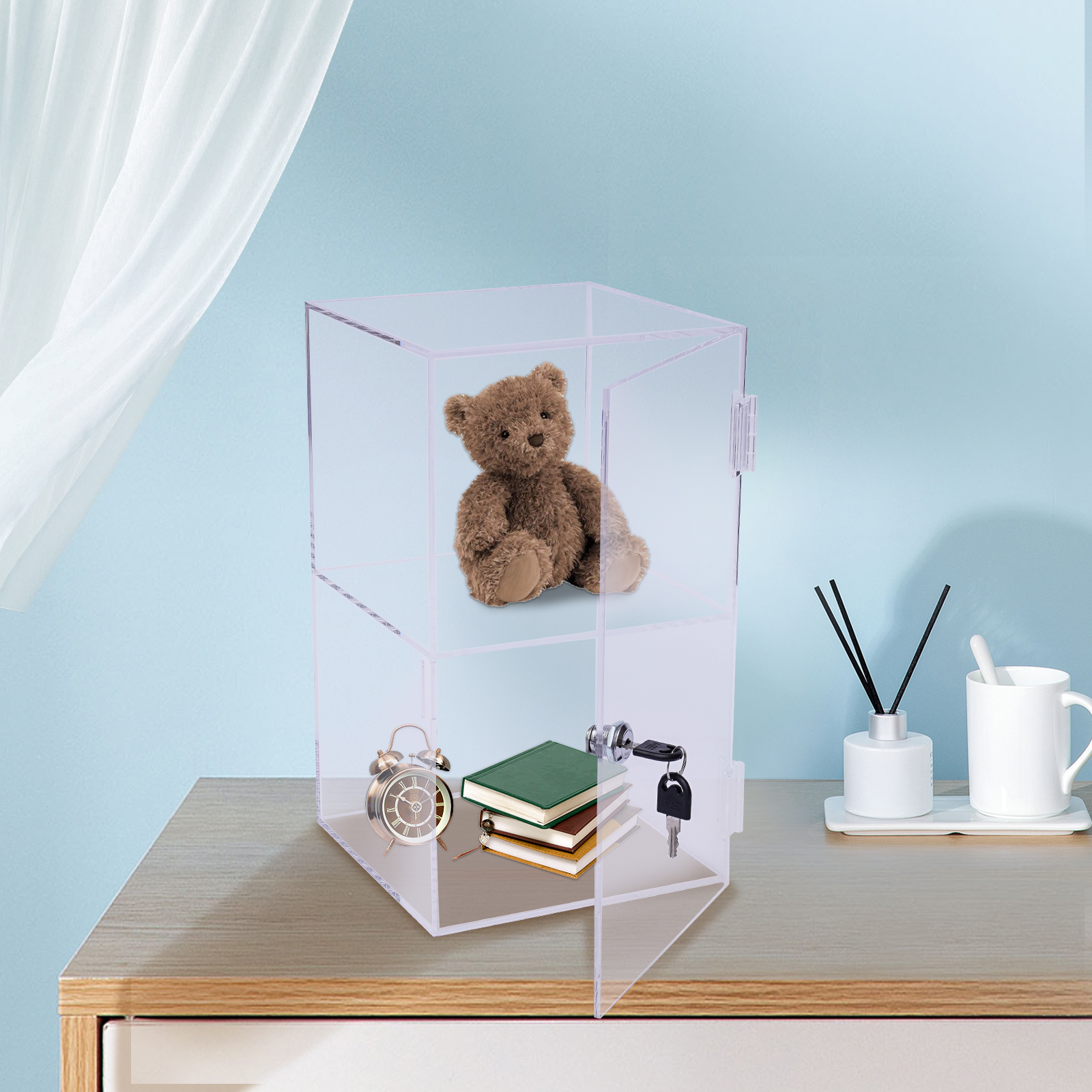Transparent Acrylic 20x20x35cm - Display Case Acrylic avaliação e preço