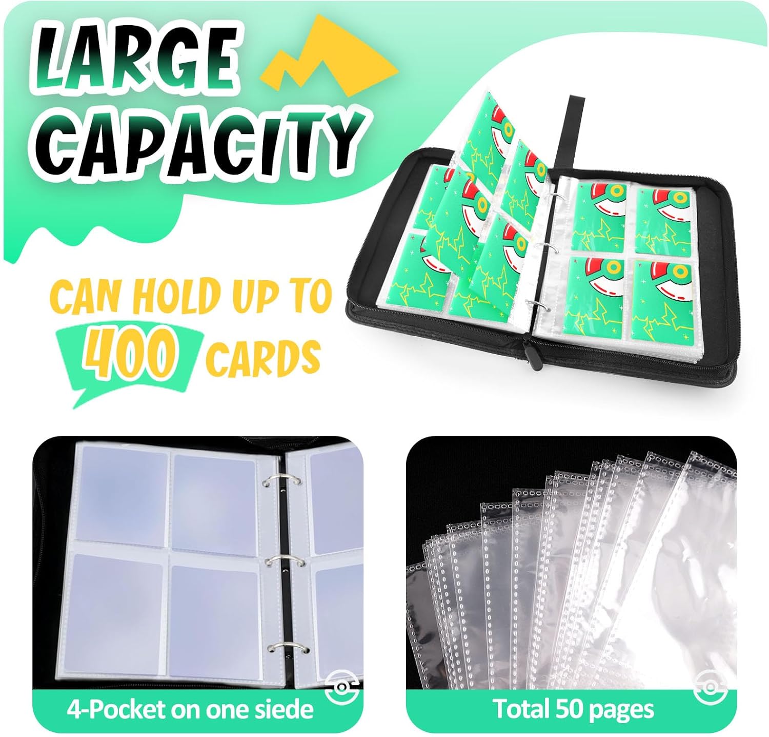 400 Pockets Card Binder with 5 - Trading Card Binder avaliação e preço